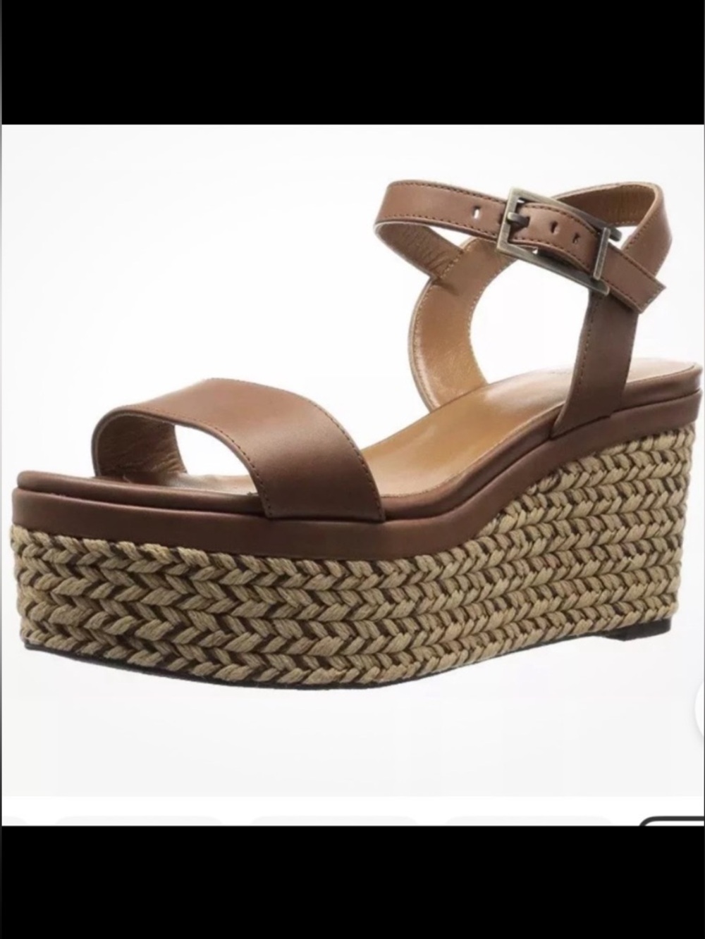 Aquatalia Cassidy Leather Wedge platform Sandal size 9
